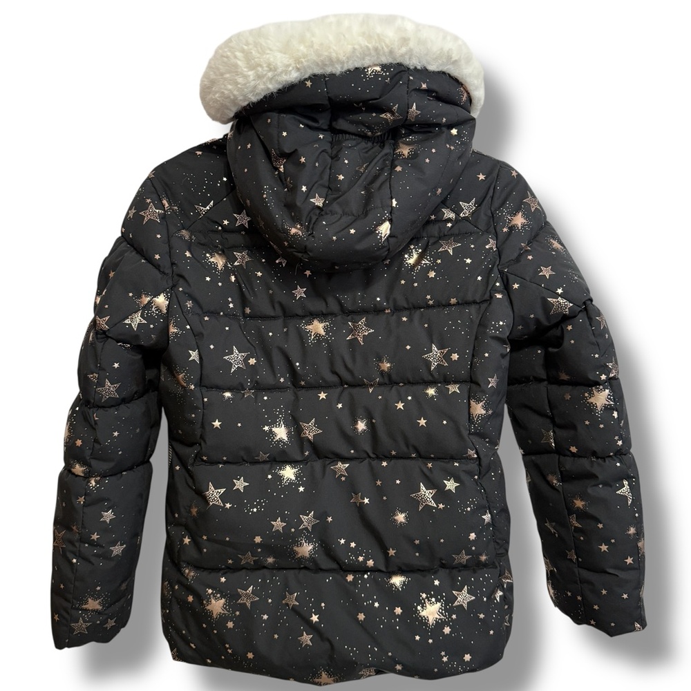 Girls ZeroXposur Heavyweight Winter Puffer Coat Starry Night Sz 14/16 Black Gold - Picture 9 of 12
